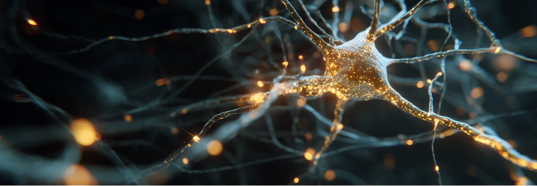 Ilustración de conexiones neuronales iluminadas